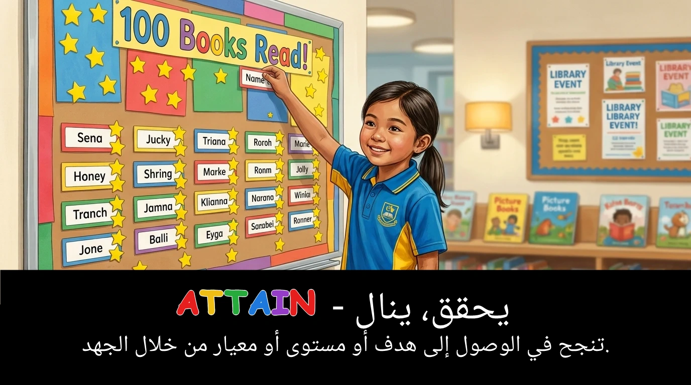Arabic Illustration for attain